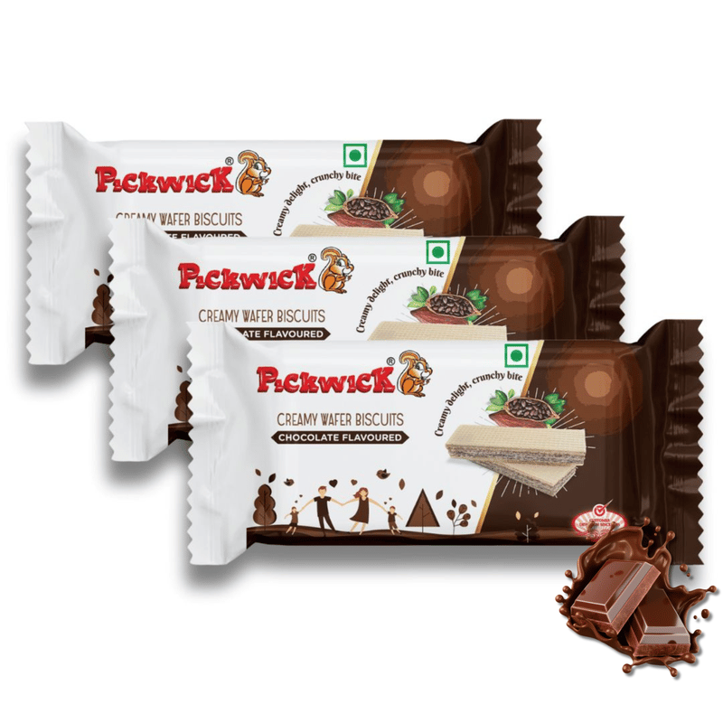 PICKWICK Chocolate Flavoured Wafer Biscuits - Combo pack (75g x 3)
