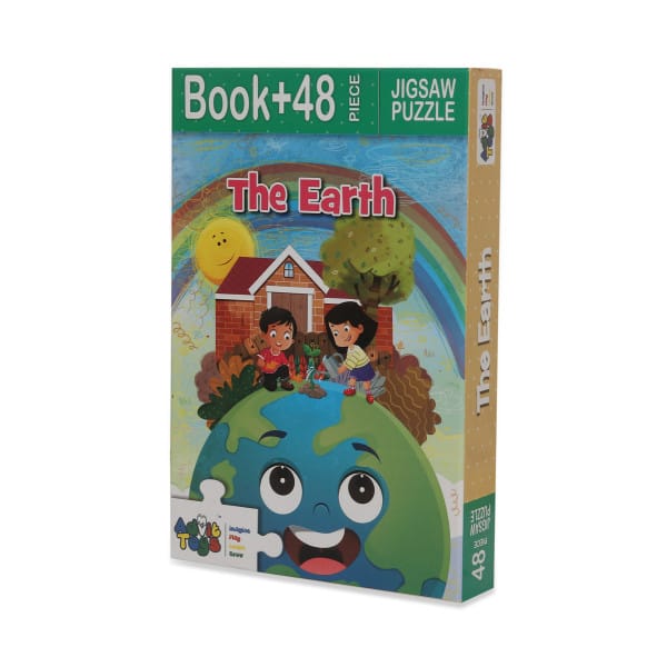 Advit Toys The Earth Jigsaw Puzzle - 48 Piece + 24 Pages Educational Book