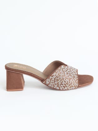 Delco Muse Fancy Block Heels-36 / Antique