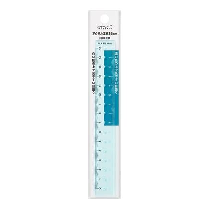 Midori Ruler 15cm - Blue A