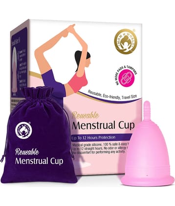 Mom & World Reusable Menstrual Cup For Women, 100% Medical Grade Silicone, Odor and Rash Free, No leakage (Small)