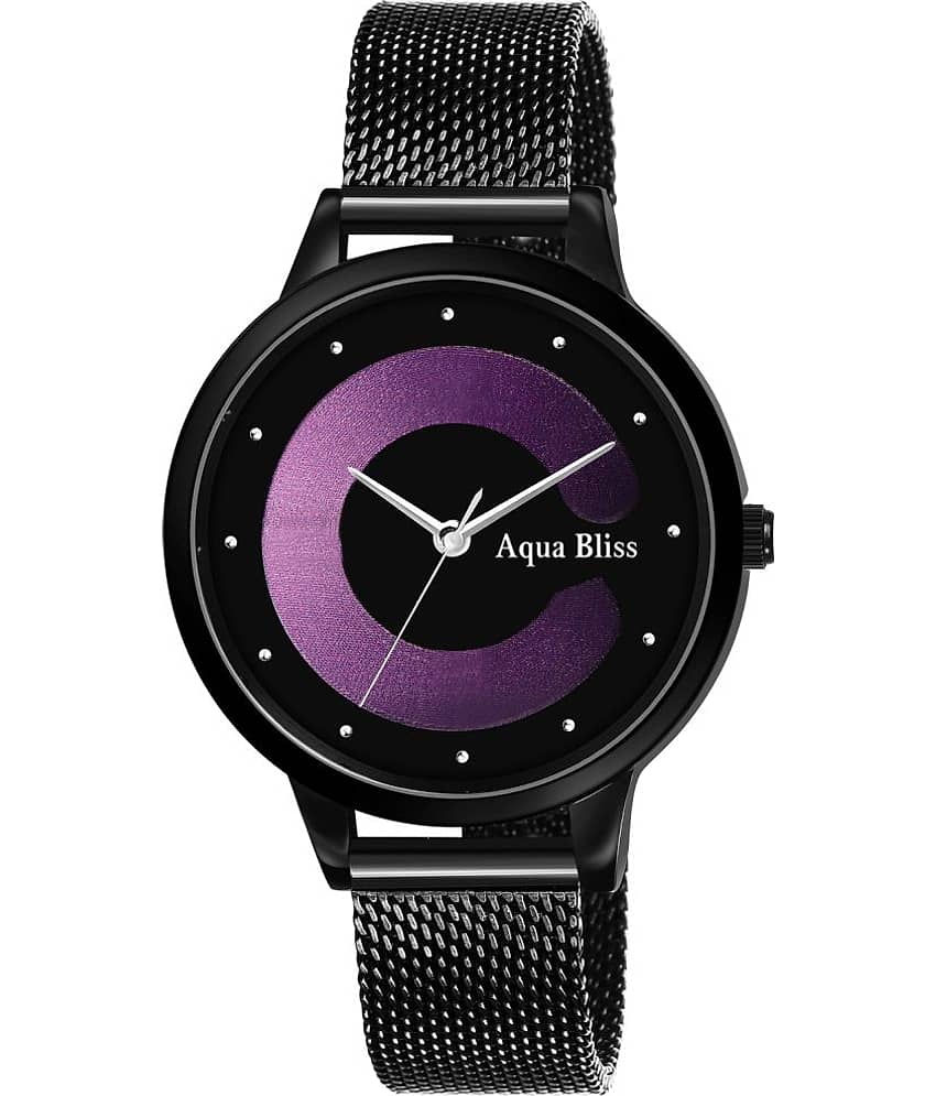 AQUA BLISS - Black Stainless Steel Analog Womens Watch