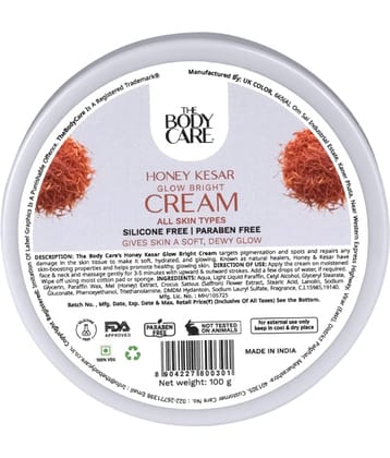 The Body Care Honey Kesar Glow Bright Cream For All Skin Type ( 500g)