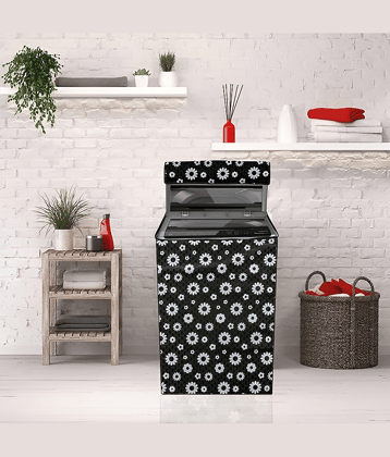 ENTICE Top Load Washing Machine Cover Compatiable For 8 kg - Black