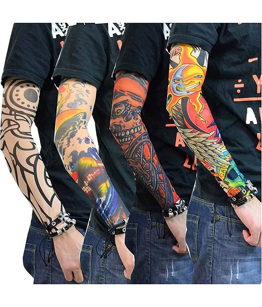 ATIPRIYA Multicolor Printed Riding Sleeves ( Set of 4 )
