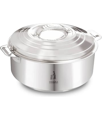 Dhara Stainless Steel Maxus 3000 silver Steel Serve Casserole ( Set of 1 , 2200 mL )