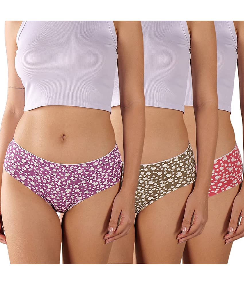 Softskin Nylon Hipster ( Multi Color , Pack of 3 )