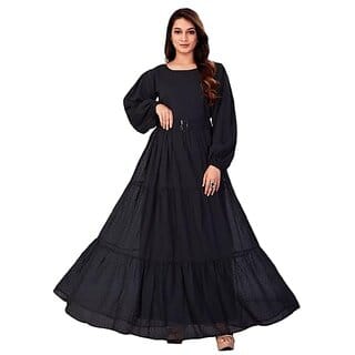 SARINKU Georgette Gown Dress for Women Stylish Western Gown Long One Piece for Girl and Women