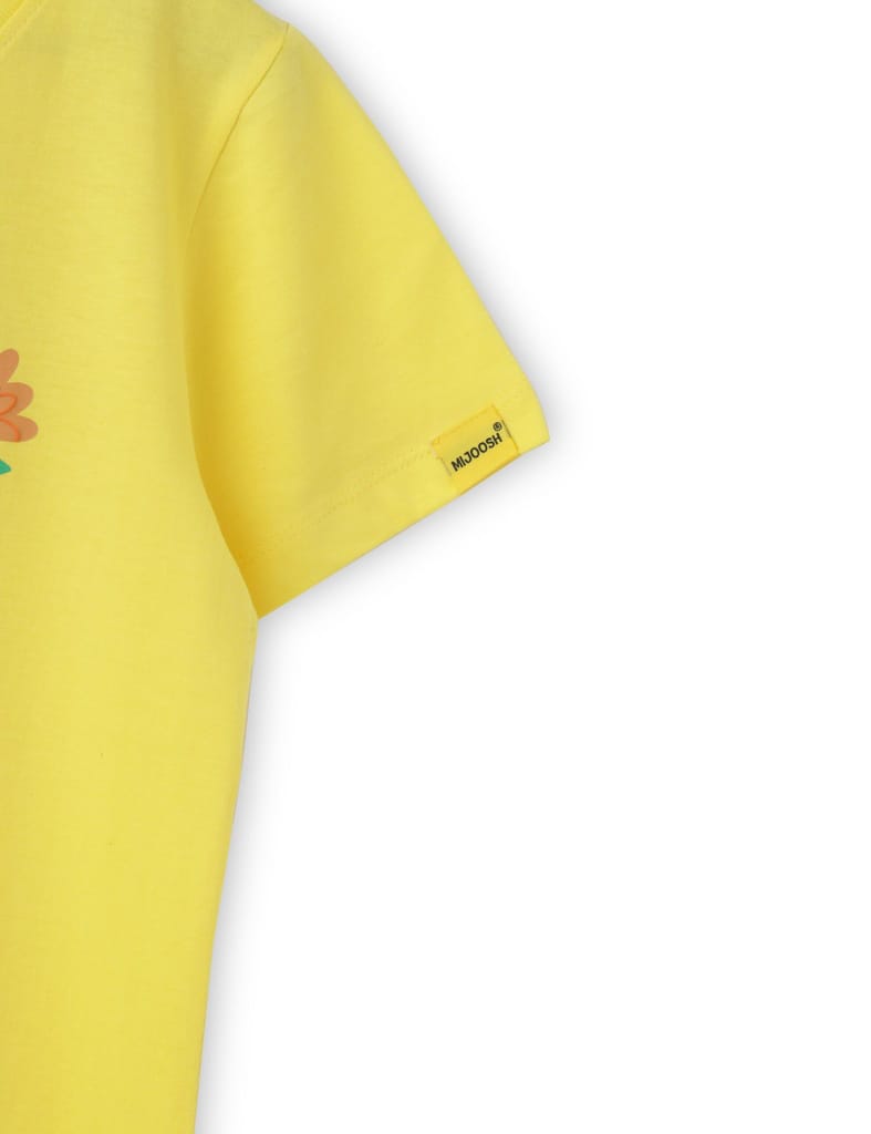New Kids Girls T shirt Cotton Blazing Yellow Cute Crazy 2025 at ShopCircuit | ONDC