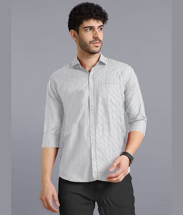 VTEXX Cotton Blend Regular Fit Striped Full Sleeves Men's Casual Shirt - Pink ( Pack of 1 )