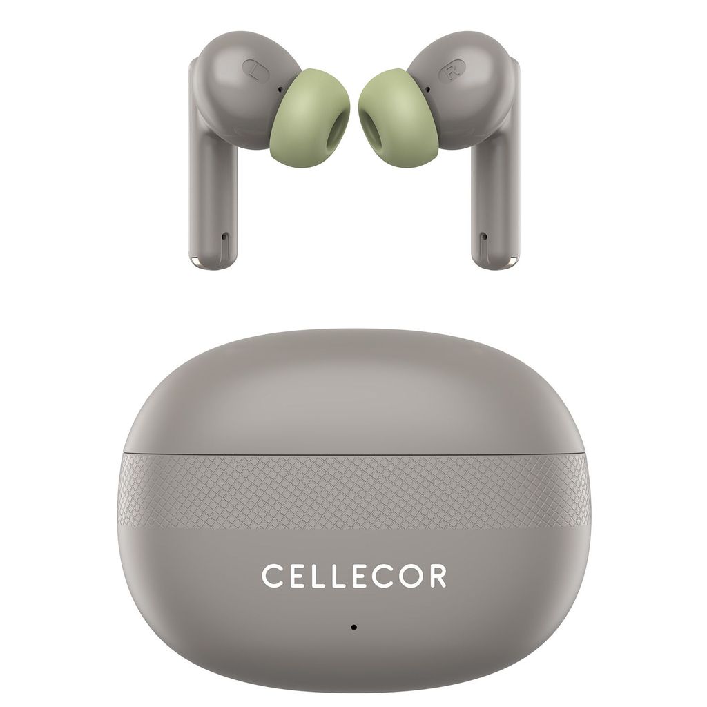 Cellecor BroPods C105 Tune TWS |45H Playtime, ENC, 5.3v, IPX5, 50ms Low Latency Gaming Bluetooth-Grey Olive