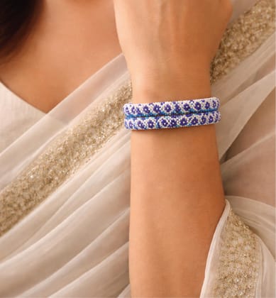 Handcrafted Beaded Bangles – Traditional Ethnic Jewelry (Set of 1) Handcrafted Beaded Bangles – Traditional Ethnic Jewelry (Set of 1)