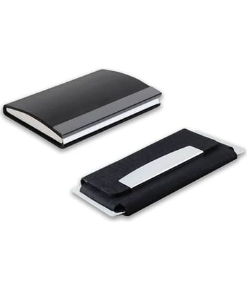 auteur 15-40  Multicolor Artificial Leather Professional Looking Visiting Card Holders for Men and Women Set of 2 (upto 15 Cards Capacity)