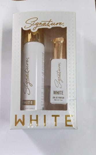 SIGNATURE GIFT BOX PACK OF DEO 70ML+ PERFUME  20ML White