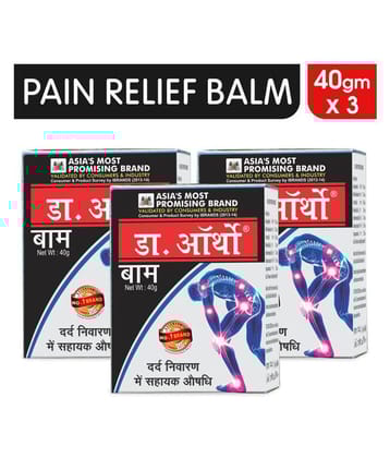 Dr. Ortho Balm 40gm - 100% Ayurvedic Balm Pack of 3