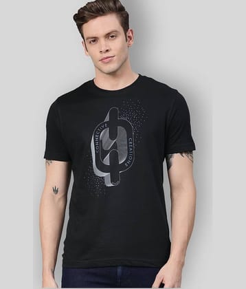Huetrap Pack of 1 Cotton Regular Fit Men's T-Shirt ( Black )