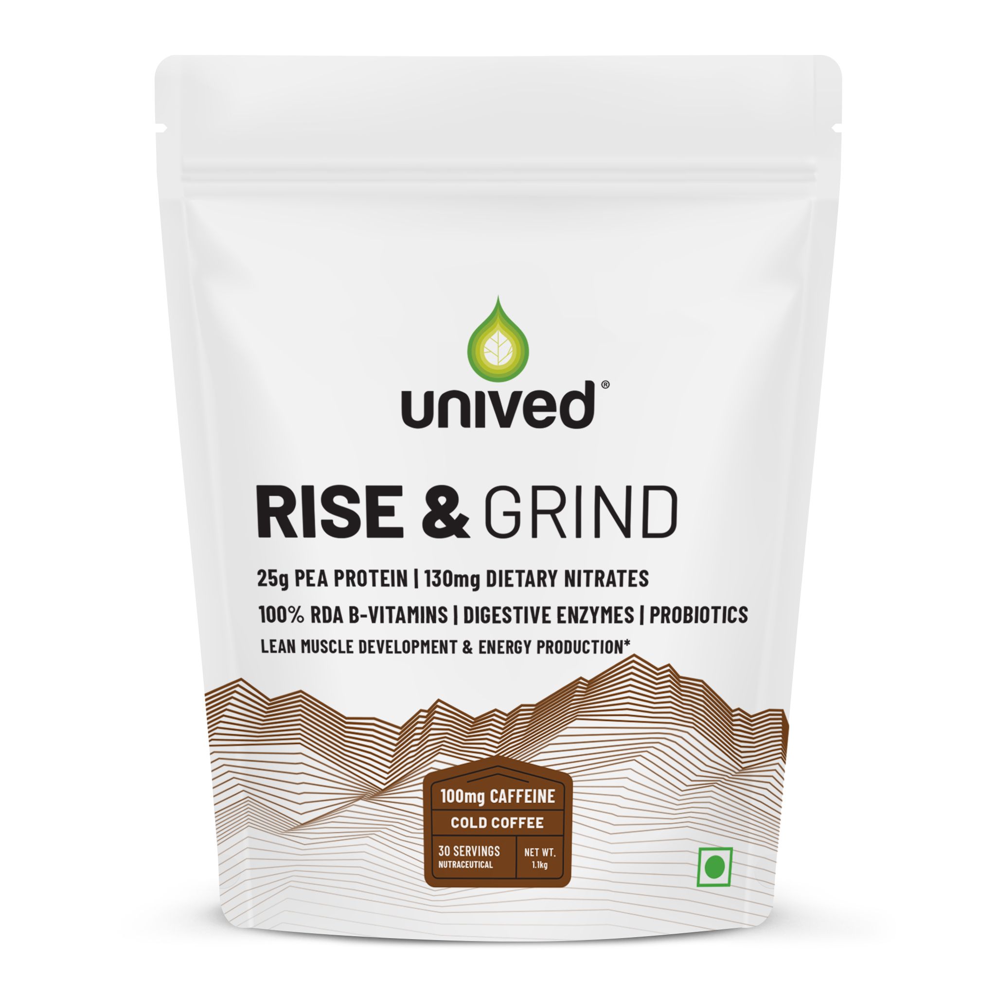 Unived Plant Protein with Coffee - Energy, Focus & Recovery Cold Coffee