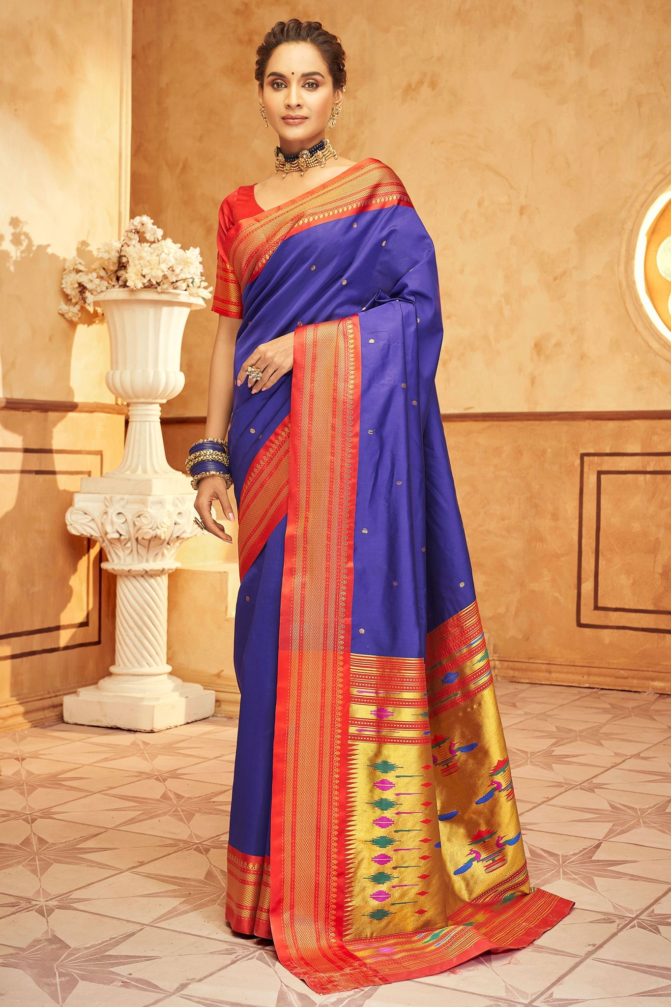 Blue Paithani Silk Saree