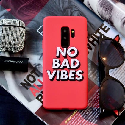 No Bad Vibes Silicone Soft Case-Samsung Galaxy S9 Plus