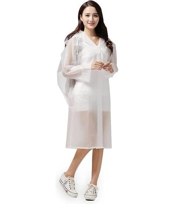Infispace PVC Long Raincoat - White