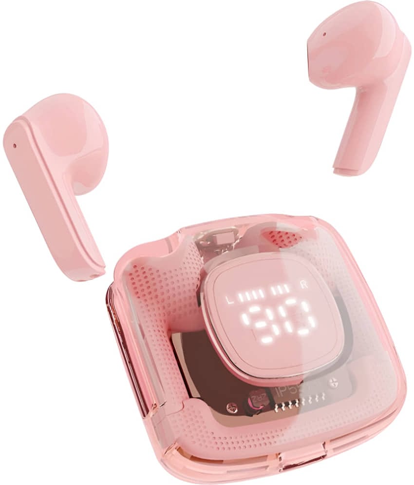 COREGENIX POWER-PRO Bluetooth True Wireless (TWS) In Ear 30 Hours Playback Low Latency IPX5(Splash & Sweat Proof) Pink