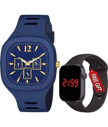 Trex Blue Silicon Analog Men's Watch