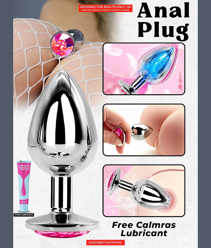 Stainless Steel Diamond Anal Butt Plug For All Day Use And Kegel Exercise | Anal Toys For Men And Women By Naughty Nights + Free Kaamraj Lubricant