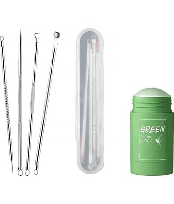 Lenon Beauty Green Mask Stick With Blackhead Remover Kit 4 Pcs Toll Stainless Steel