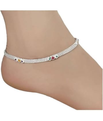 AanyaCentric - Silver Anklets ( Pack of 1 )