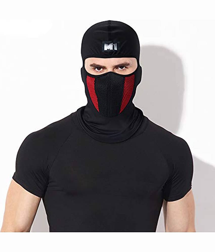 AKSMIT Multicolor Solid Cotton Bike Face Cover Free