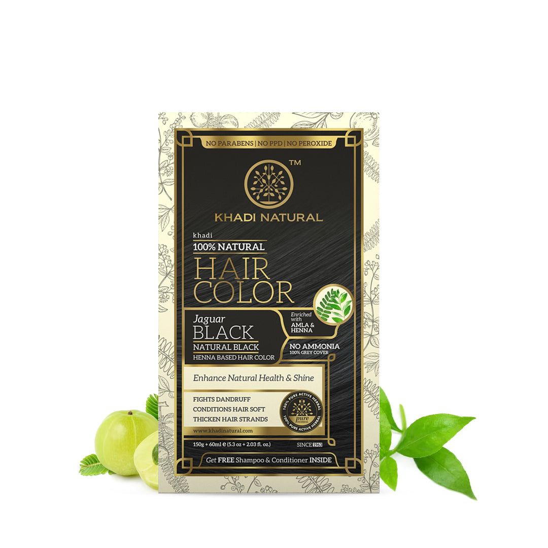 Khadi Natural Jaguar Black Hair Color - 150ml