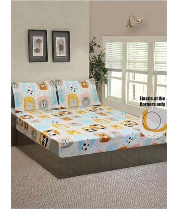 Home Candy Microfibre Animal 1 Bedsheet with 2 Pillow Covers - Multi