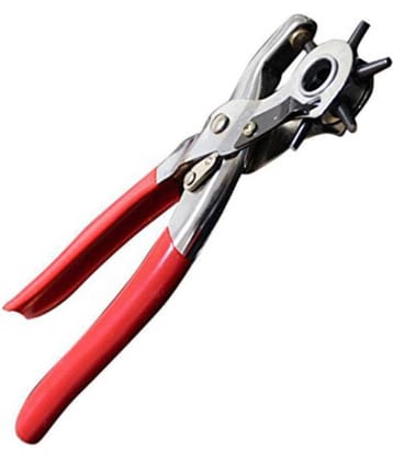Revolving Leather Canvas Rubber Belt Holes Punch Plier  (Length 8.5cm)