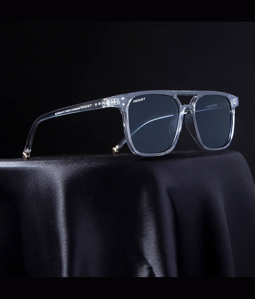 RESIST EYEWEAR Light Grey Square Sunglasses ( Pack of 1 )