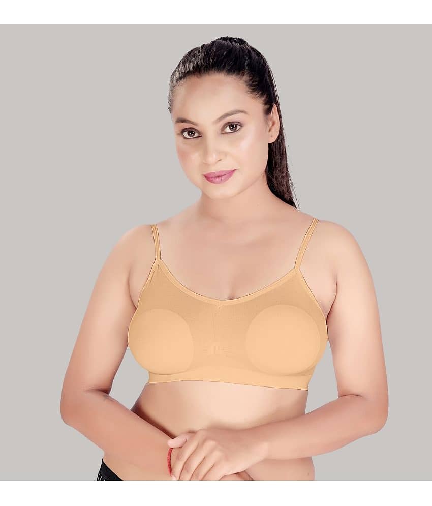 HAYA Polyester Lightly Padded Women's Shaping Bra ( Beige )