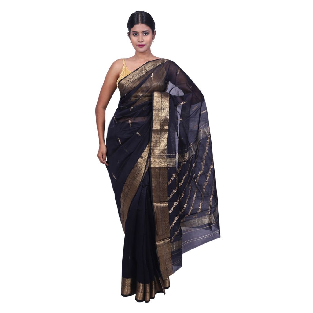 HANDLOOM MAHESHWARI TRADITIONAL SAREE WITH BLOUSE - Sarees | Buy online on ZillyBuy