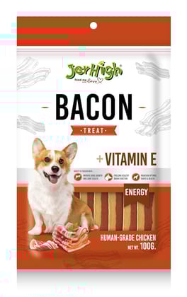 Jerhigh Bacon Treat (100gm) For all Life Stages Dog Treats