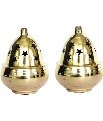 Akhand Jyot Diya - Brass 7 cm (Pack of 2)