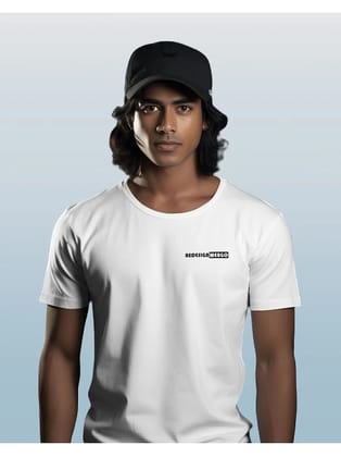 REDESIGNWEBGO Polyester Regular Fit Solid Half Sleeves Mens T-Shirt - White ( Pack of 1 ) - None