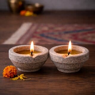 Stone Diyas-2Qty
