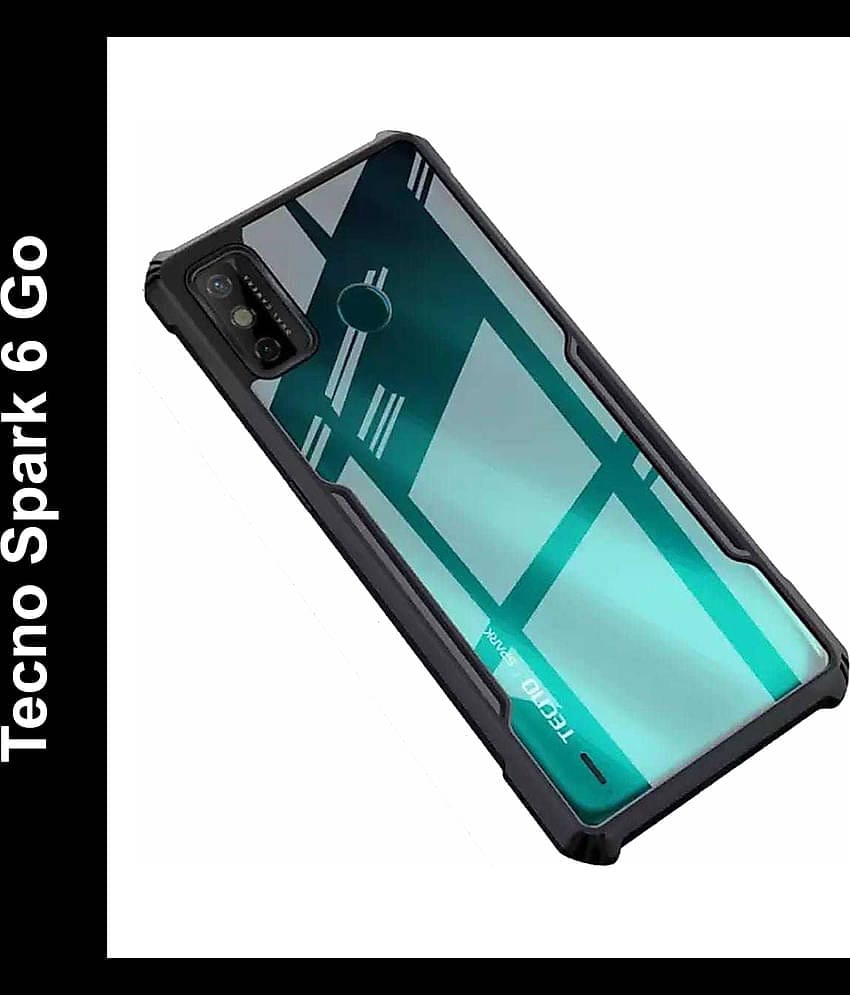 VAKIBO Plain Cases Compatible For Rubber Tecno Spark 6 Go ( Pack of 1 )