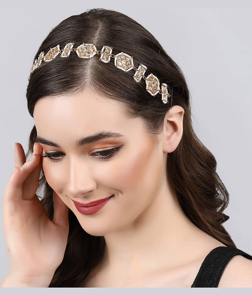 Bhagya Lakshmi Rose Gold Maang Tikka ( Pack of 1 )