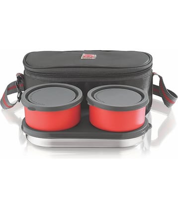 NanoNine - Stainless Steel Lunch Box 3 - Container ( Pack of 1 )