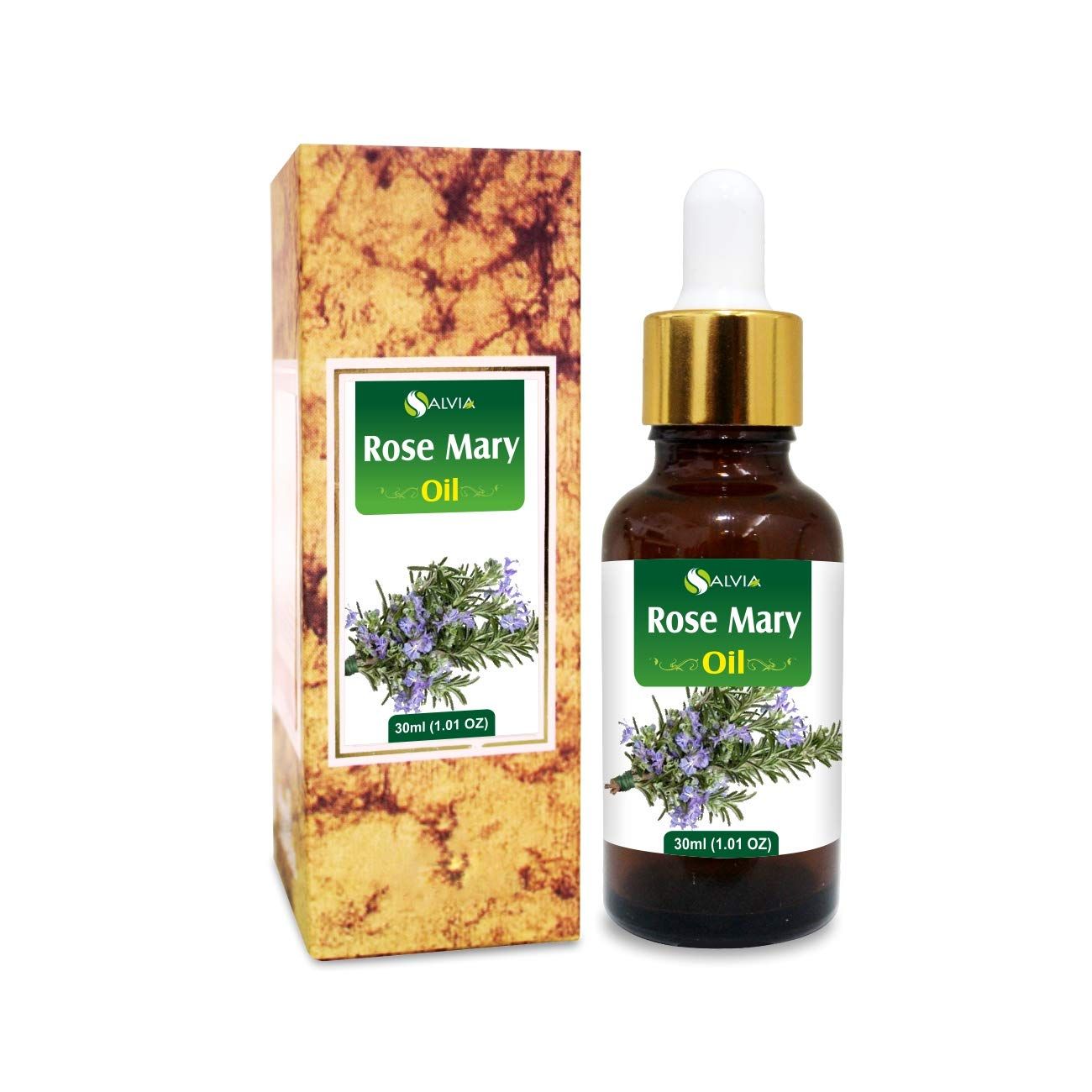 Salvia Rosemary Oil (Rosmarinus officinalis) Essential Oil for Aromatherapy & DIY Blends Herbal Oil for Skincare, Massage & Fragrance Use 30 ml / 1.01 fl oz Salvia Rosemary Oil (Rosmarinus officinalis) Essential Oil for Aromatherapy & DIY Blends Herbal O