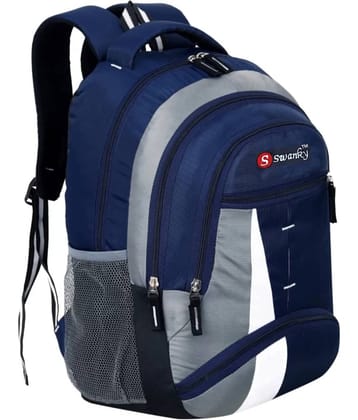Swanky Blue Polyester Backpack ( 30 Ltrs )