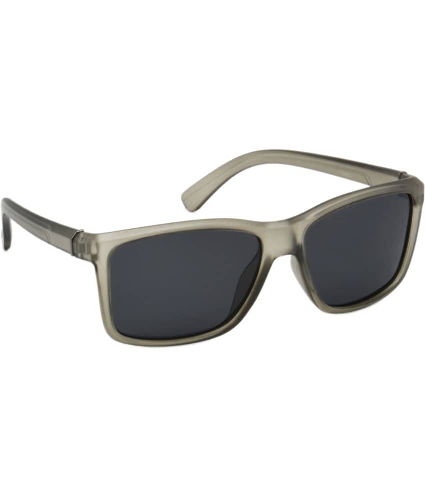 Hrinkar Grey Melange Rectangular Sunglasses ( Pack of 1 )