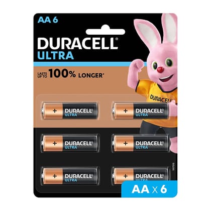 Duracell Ultra Alkaline AA Battery, 6 Pieces