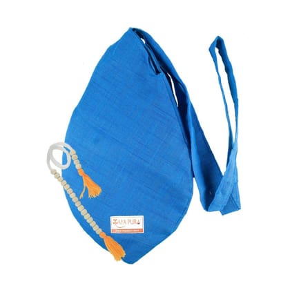 MAYAPURI Cotton Chanting Bag/Gomukhi Japa Mala Bag with Sakshi Mala Counter for Daily Mantra Jaap (Shadow Blue)