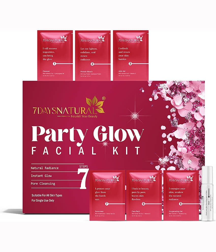 7DAYSNATURAL PARTY GLOW FACIAL KIT 1 Time Use Facial Kit For All Skin Type Aloe Vera 1 ( Pack of 1 )