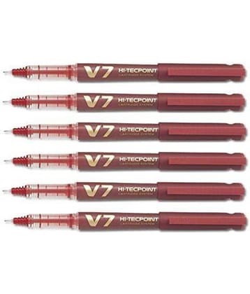 Pilot Hi-Tecpoint V7 Cartridge Pen Red Pack of 6